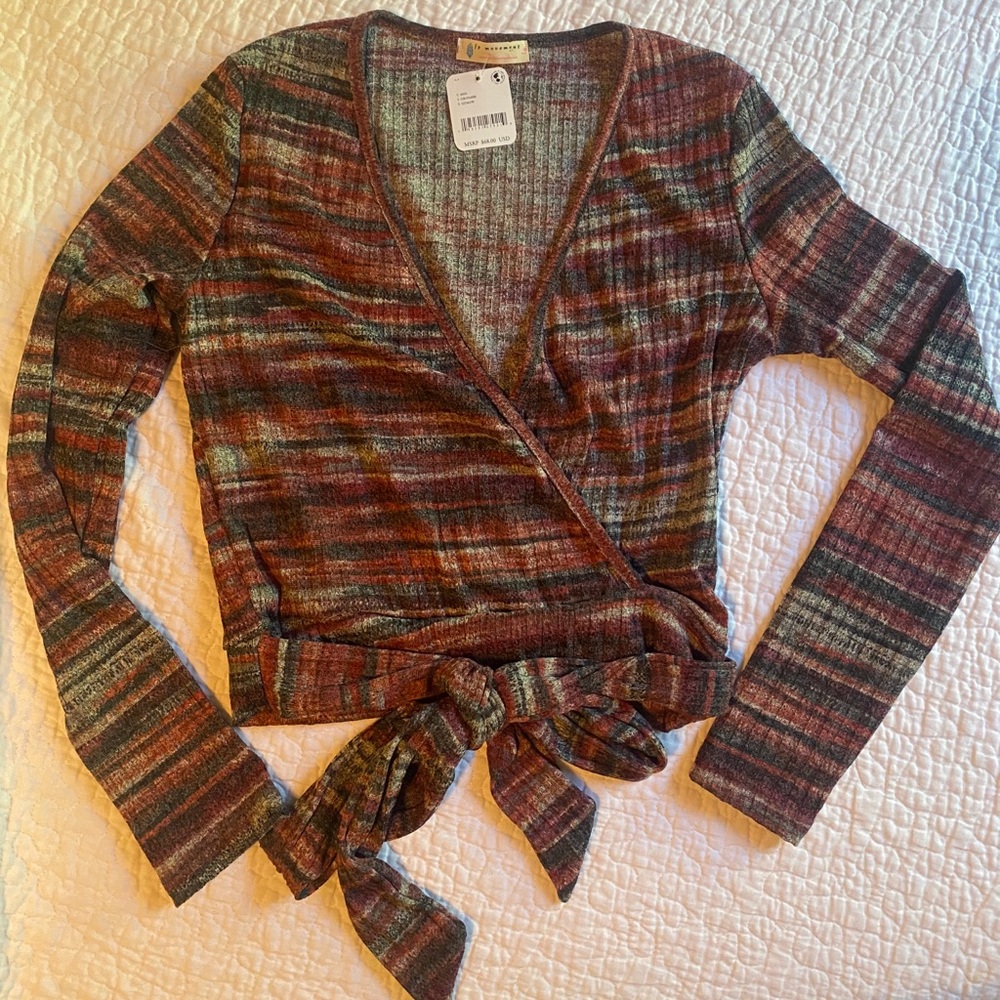 NWT Free People Movement light weight wrap shirt